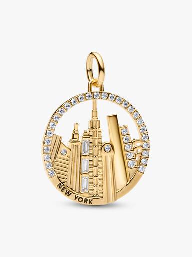 New York Skyline Oversized Dangle Charm