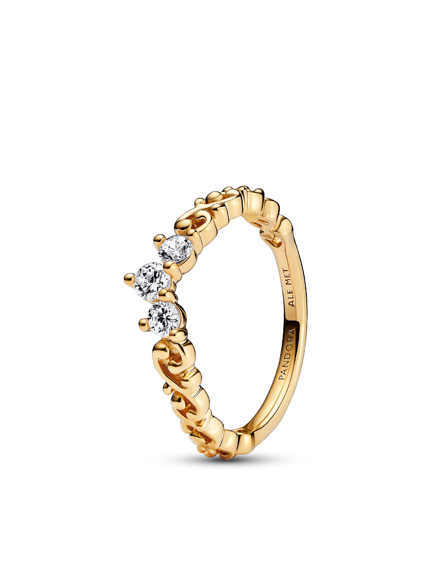 Regal Golden Tiara Ring Set