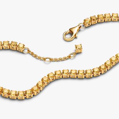 Sparkling Yellow Bracelet and Earring Set