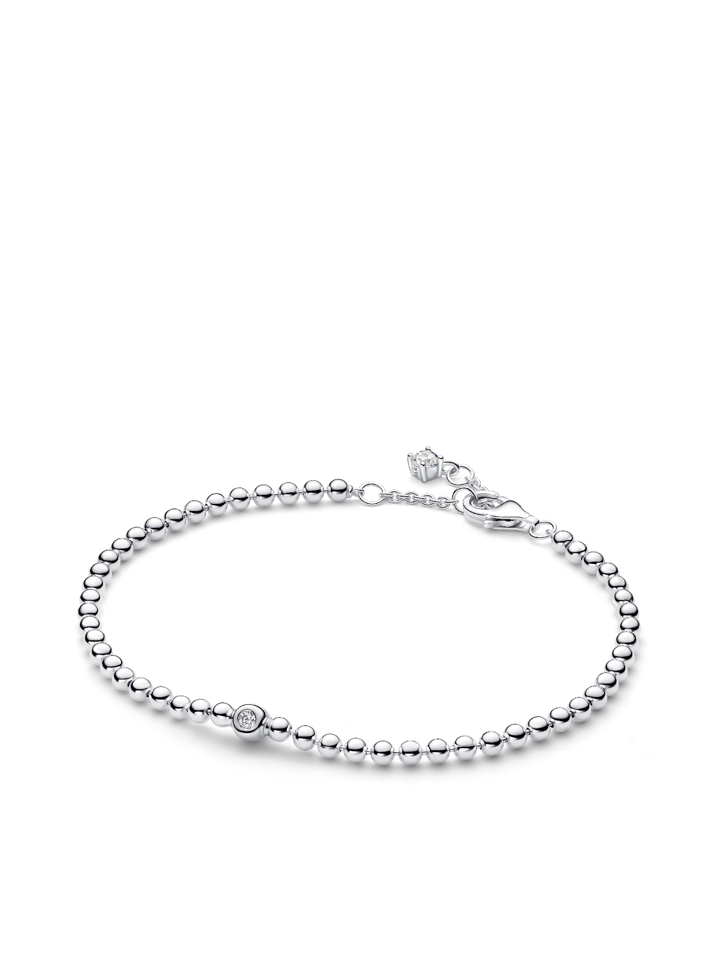 Женский браслет Pandora Beads & Sparkling Stone, цвет: Серебро — фото 1