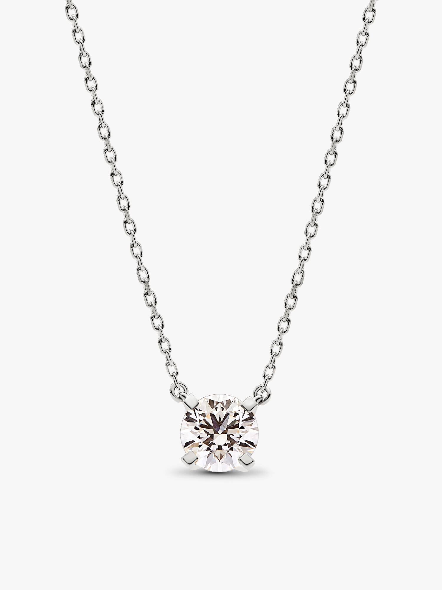 Pandora Era 14k White Gold Lab-grown Diamond Pendant Necklace