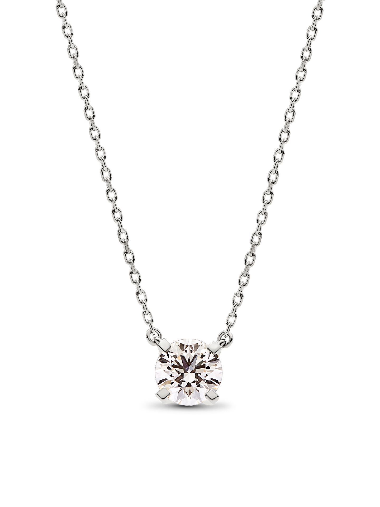 Женское колье Pandora Era 14k White Gold Lab-grown Diamond Pendant, цвет: Белое золото — фото 1