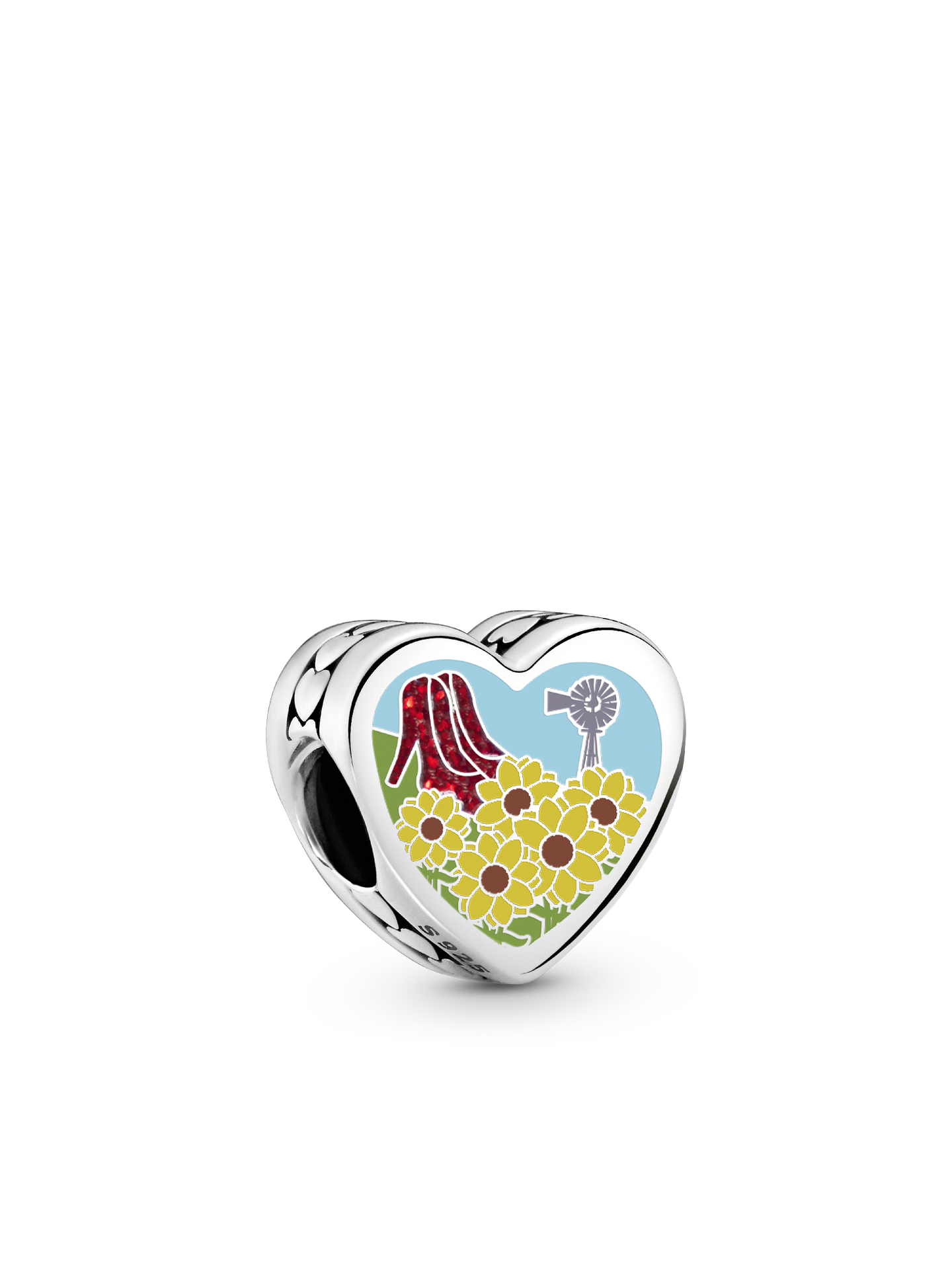 Женский шарм Pandora Kansas Heart Charm, цвет: Серебро — фото 1