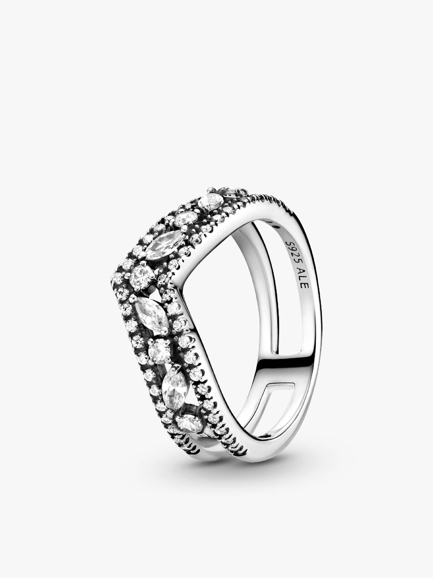 FINAL SALE - Sparkling Marquise Double Wishbone Ring
