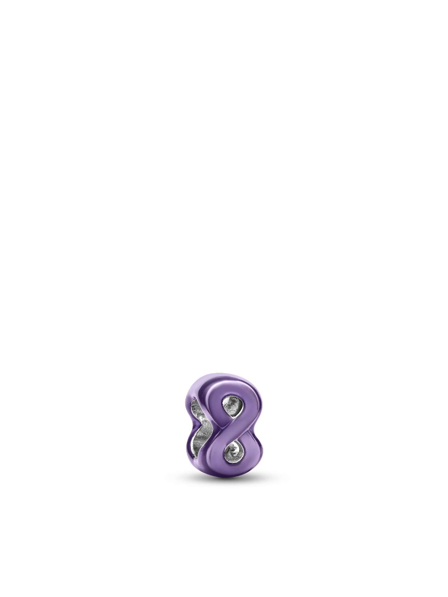 Женский шарм Pandora Purple Infinity Mini Charm, цвет: Серебро — фото 1