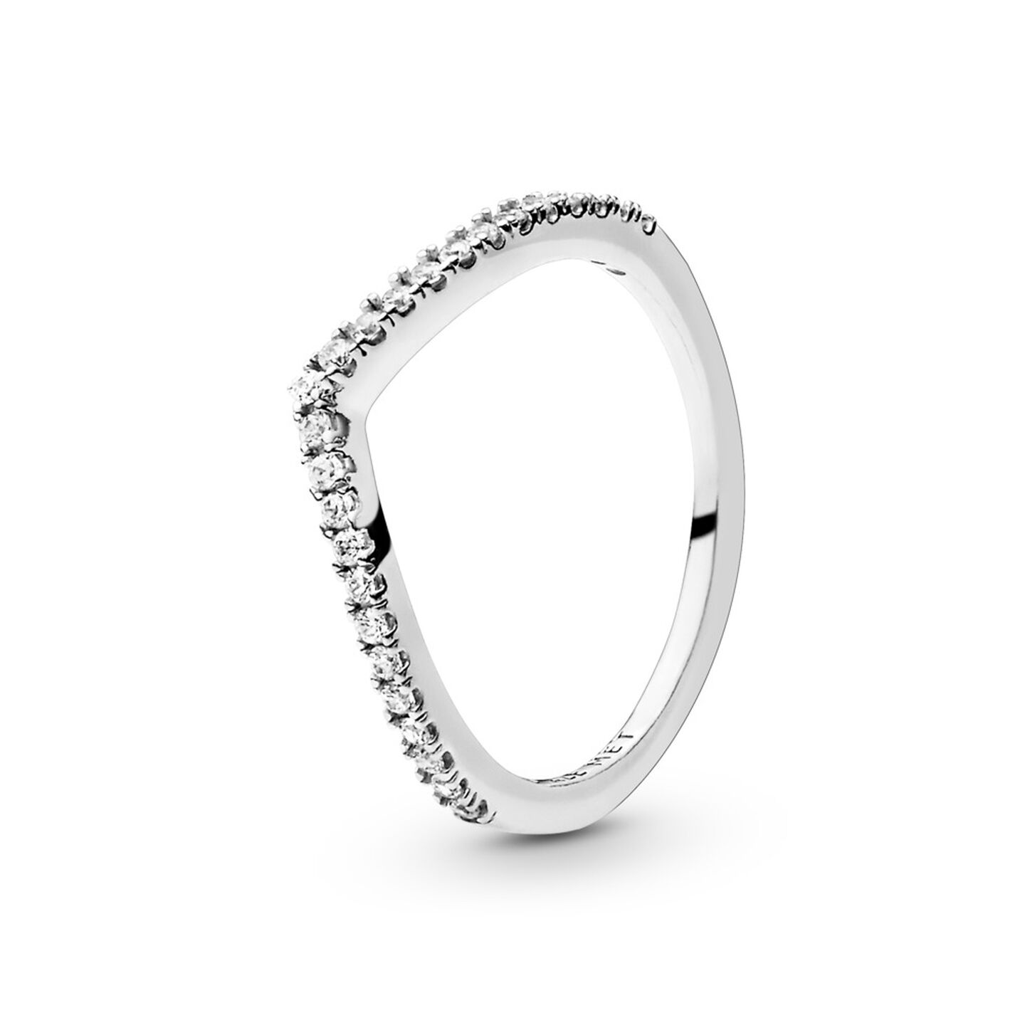 Женское кольцо Pandora Sparkling Wishbone, Sterling silver, цвет: Серебро — фото 2