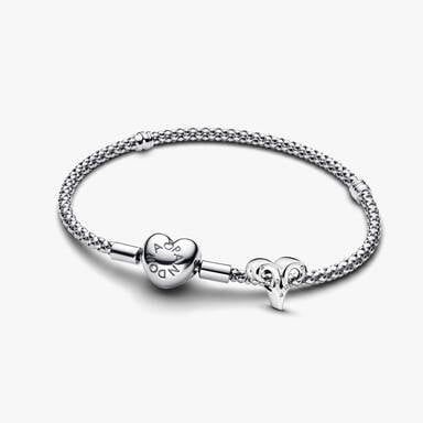 Aries Zodiac Charm Studded Bracelet Set
