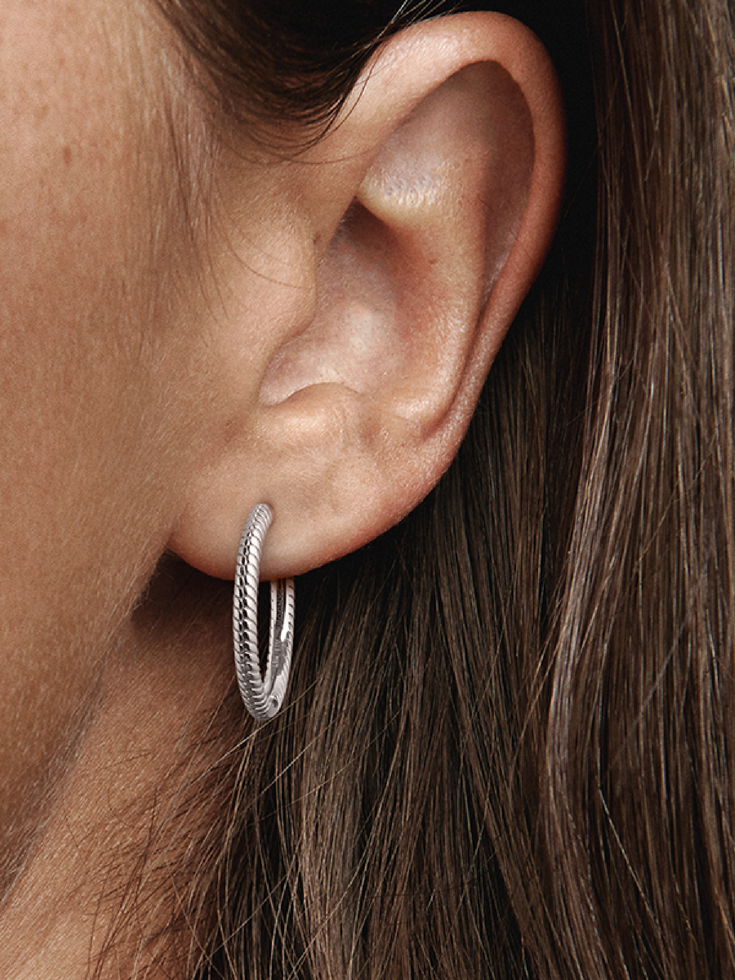 Женские серьги Pandora Moments Charm, Sterling silver, цвет: Серебро — фото 3
