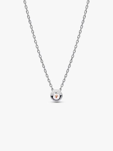 Pandora Era Bezel Sterling Silver Lab-grown Diamond Pendant Necklace