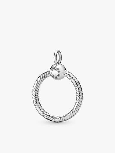 April Birthstone Eternity Circle O Pendant Set