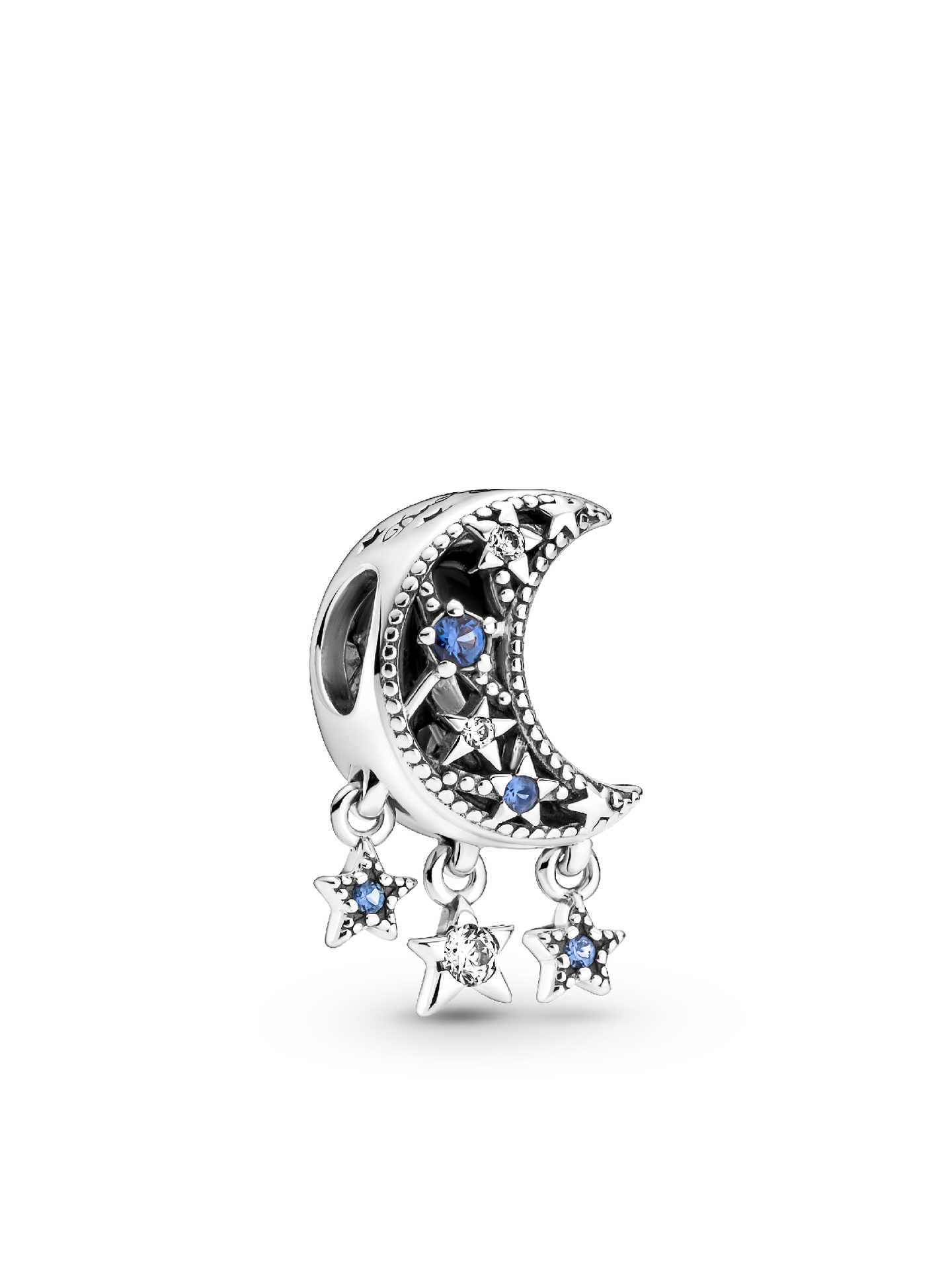 Женский шарм Pandora Star & Crescent Moon Charm, цвет: Серебро — фото 1