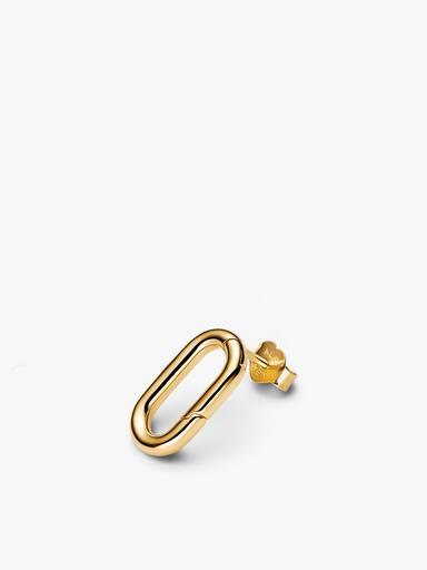 Golden Heart Charm Earrings