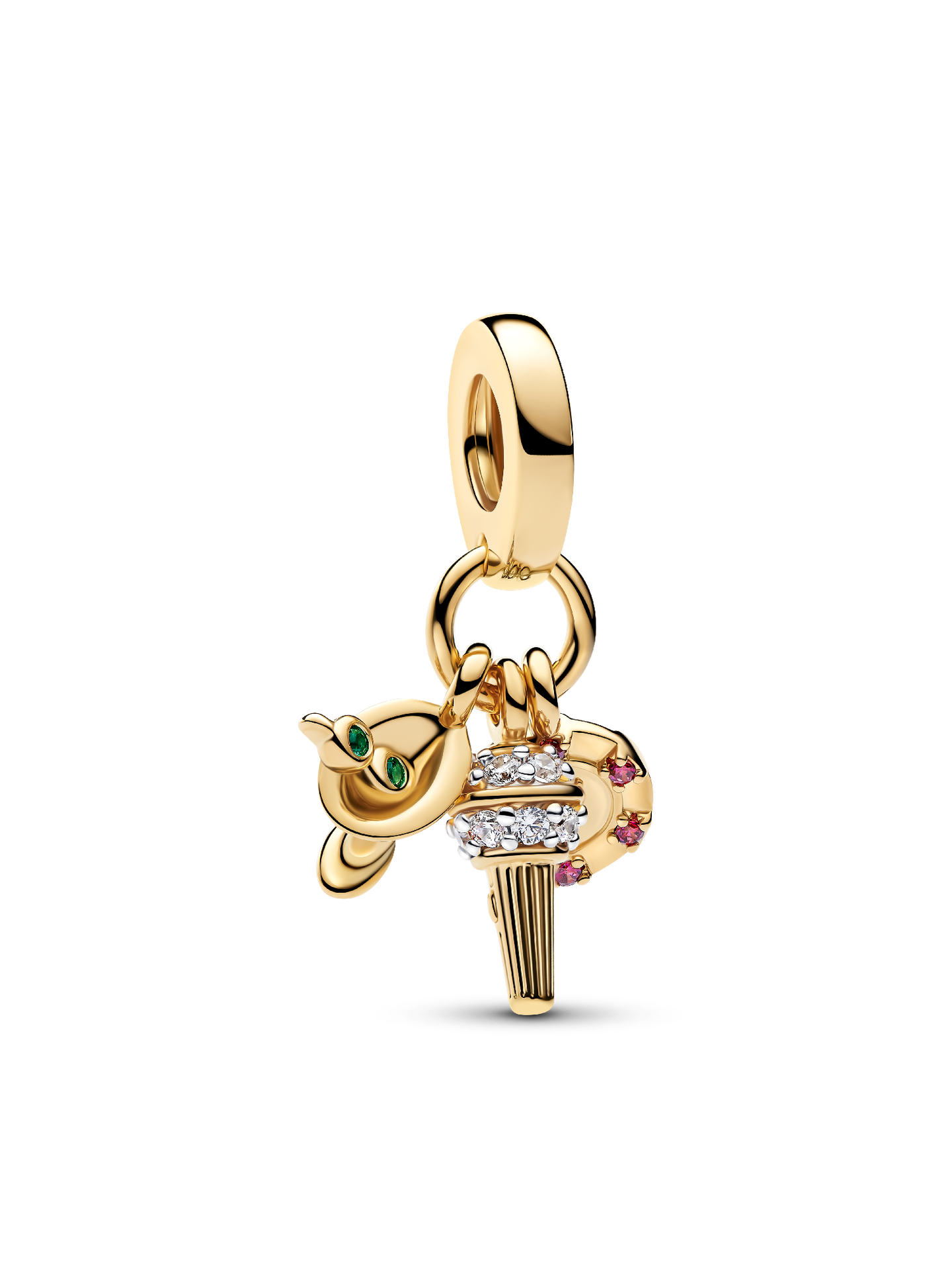 Женский шарм Pandora Las Vegas Night Triple Dangle Charm, цвет: Позолоченный — фото 1