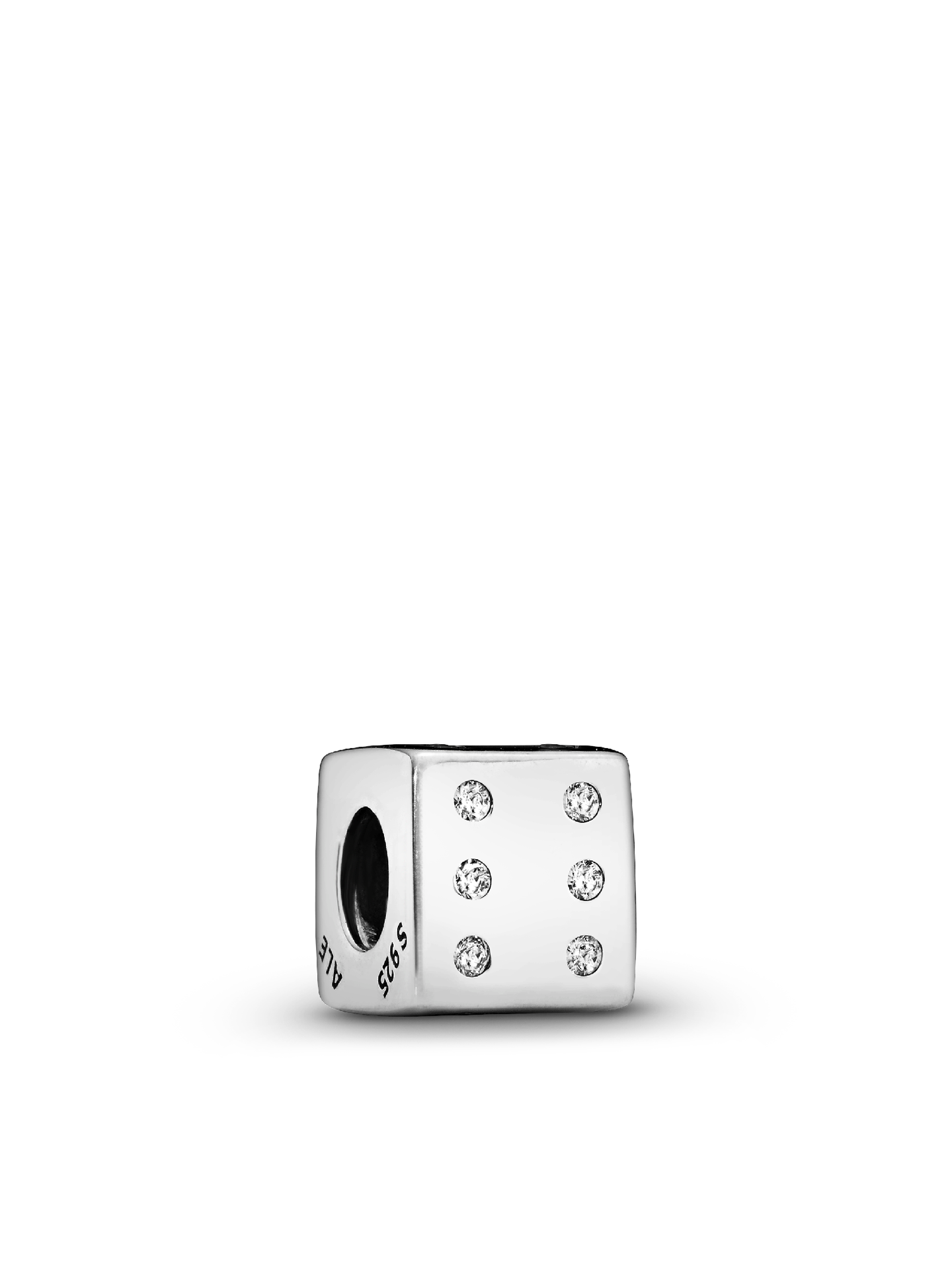 Женский шарм Pandora Sparkling Dice Charm, Sterling silver, цвет: Серебро