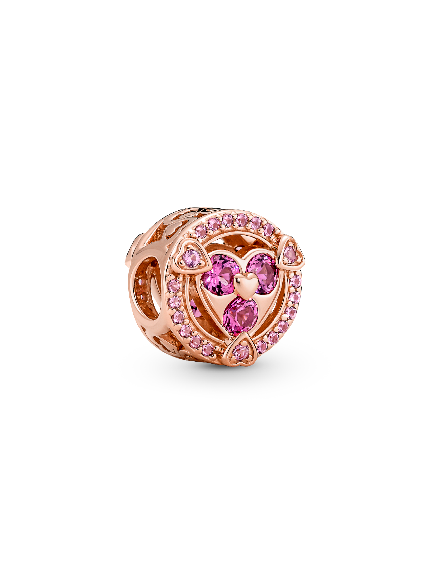 Reveal Your Love Sparkling Hearts Button Charm
