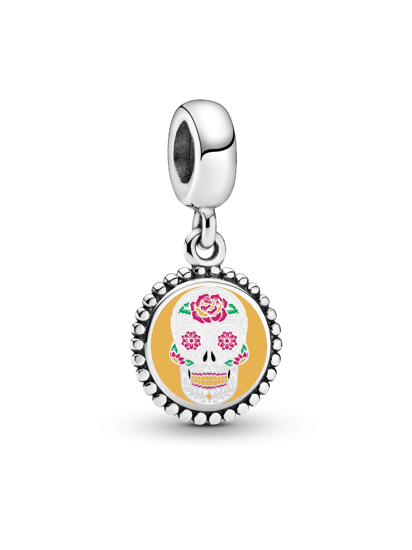 Женский шарм Pandora Sugar Skull Dangle Charm, цвет: Серебро — фото 1