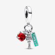NYC Apple, Torch and Street Sign Triple Dangle Charm
