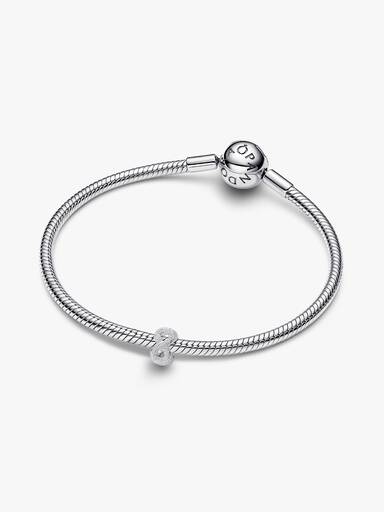 Textured Infinity Symbol Mini Charm