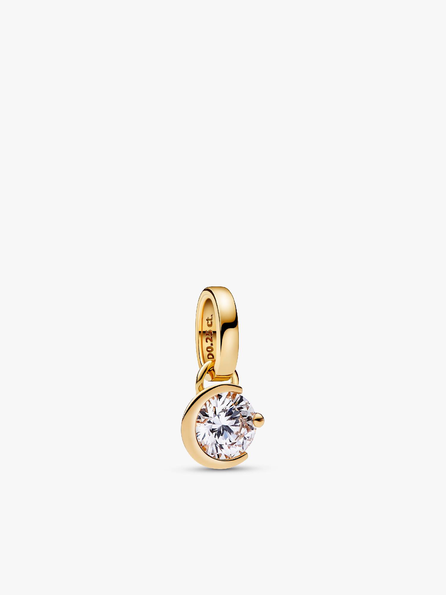 Pandora Talisman 14k Gold Lab-grown Diamond Moon Pendant
