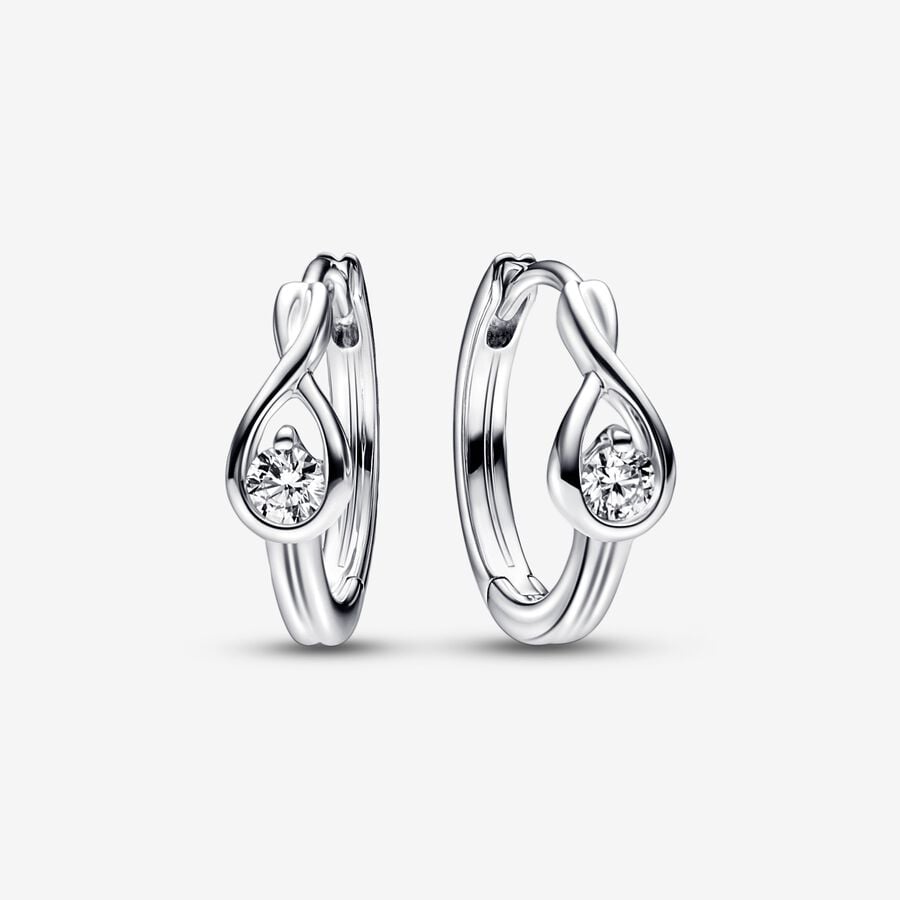 Pandora Infinite Lab-grown Diamond Hoop Earrings 0.20 carat tw Sterling Silver image number 0