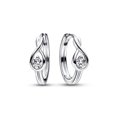 Pandora Infinite Lab-grown Diamond Hoop Earrings 0.20 ct tw Sterling Silver
