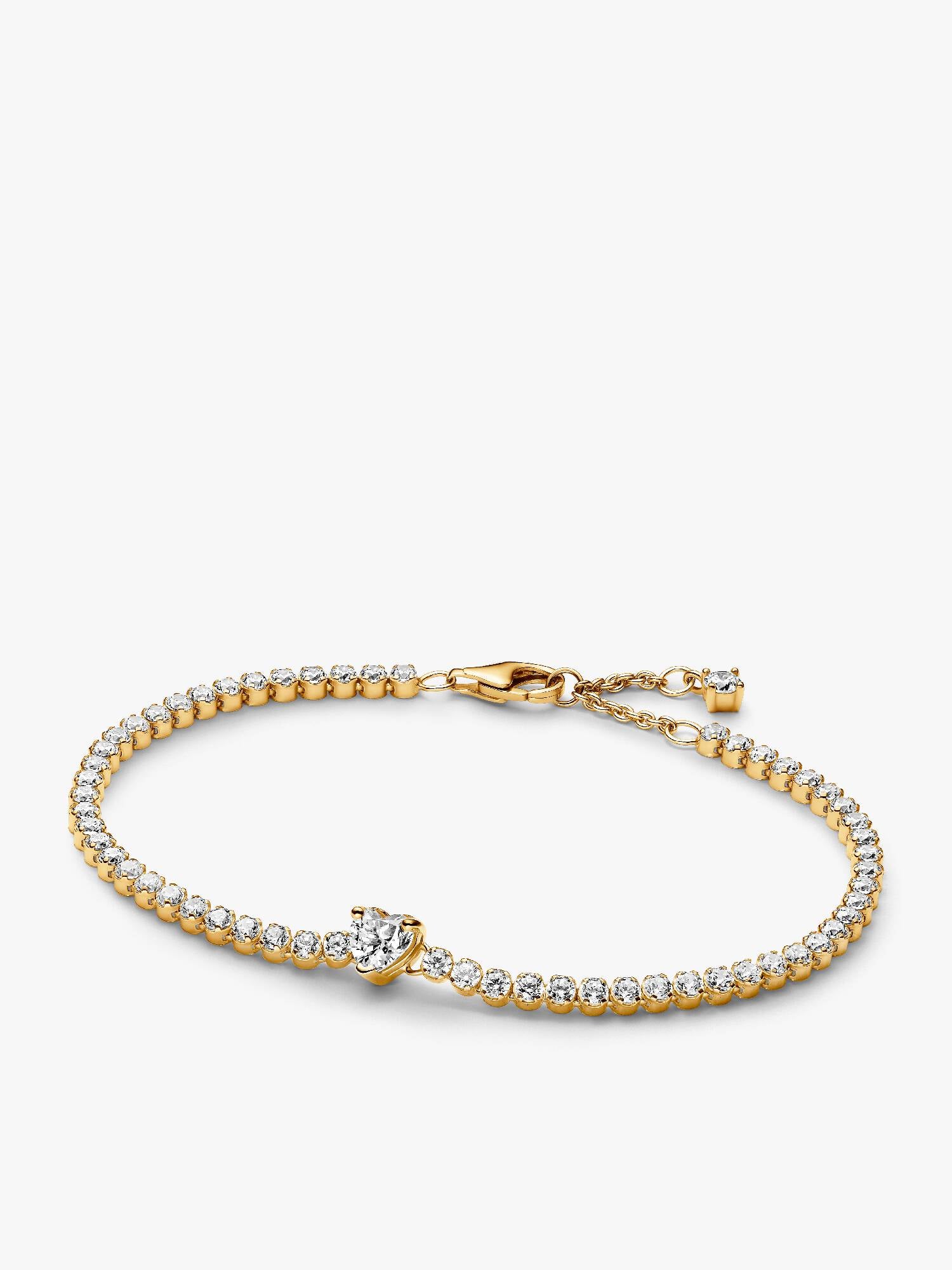 Sparkling Heart Tennis Bracelet