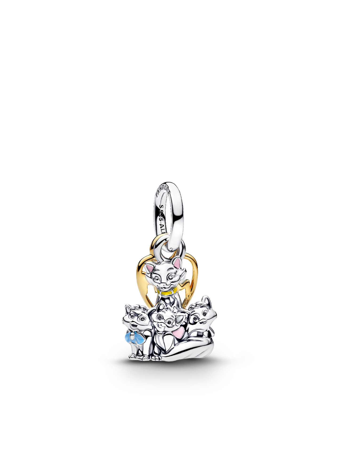 Женский шарм Pandora Disney Aristocats Duchess & Kittens Dangle Charm, цвет: Двухцветный — фото 1