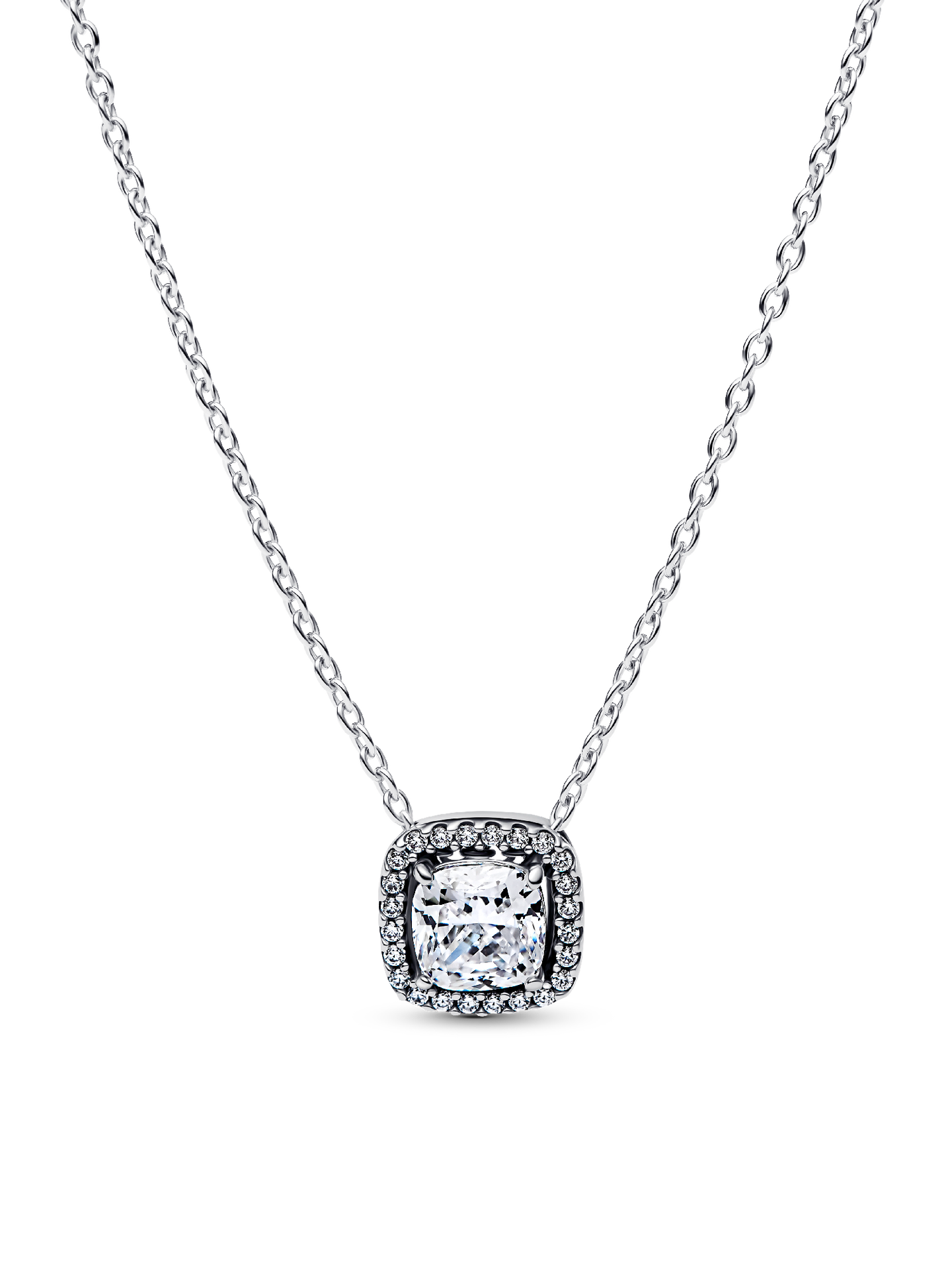Женское колье Pandora Halo Pendant Collier, цвет: Серебро — фото 1