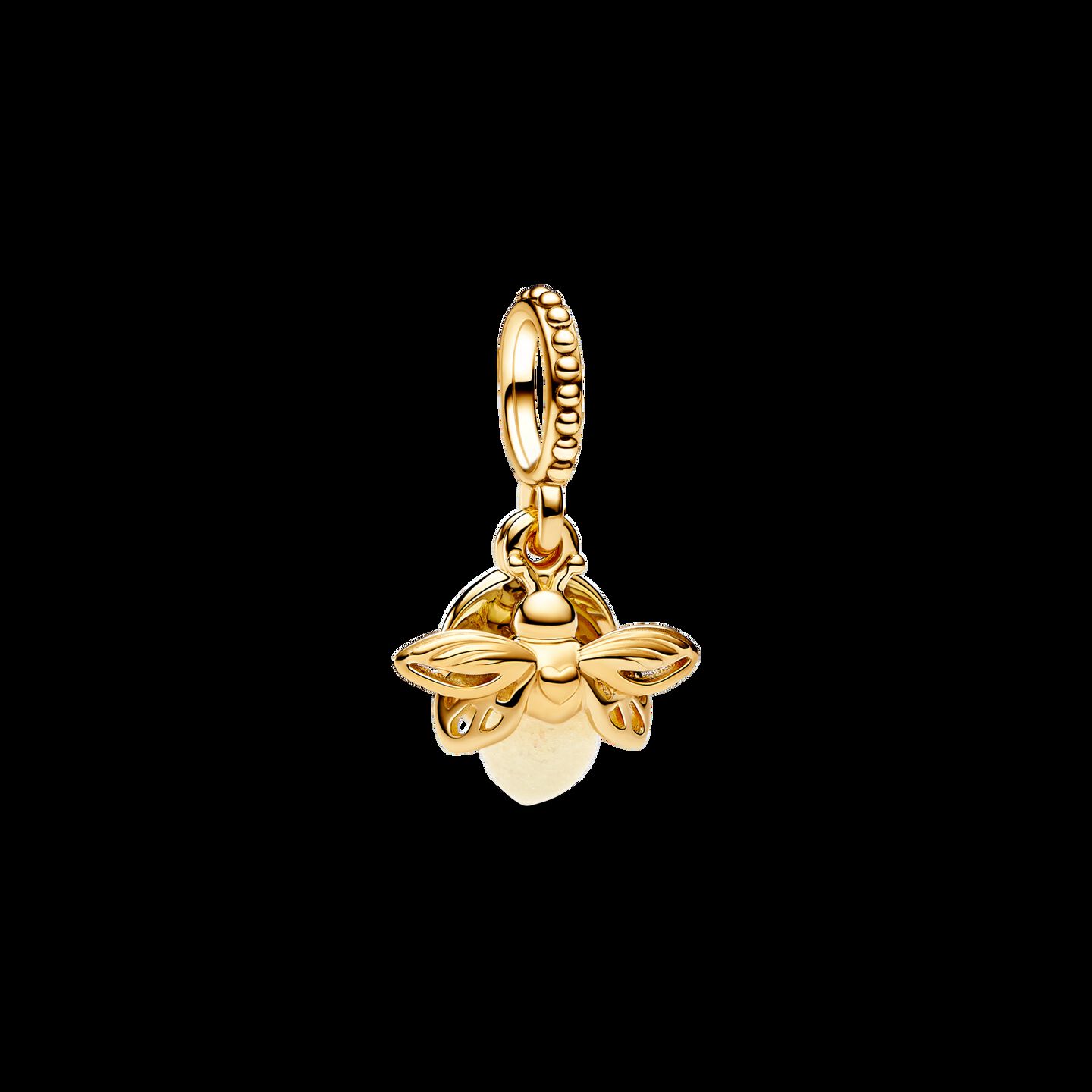 Женский шарм Pandora Glow-in-the-dark Firefly Dangle Charm, Gold plated, цвет: Позолоченный — фото 2