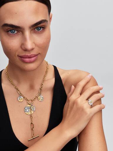 Gemini Zodiac Oversized Medallion Charm