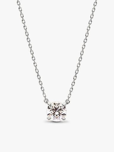 Pandora Era Lab-grown Diamond Pendant Necklace and Earring Set 2.00 carat tw 14k White Gold