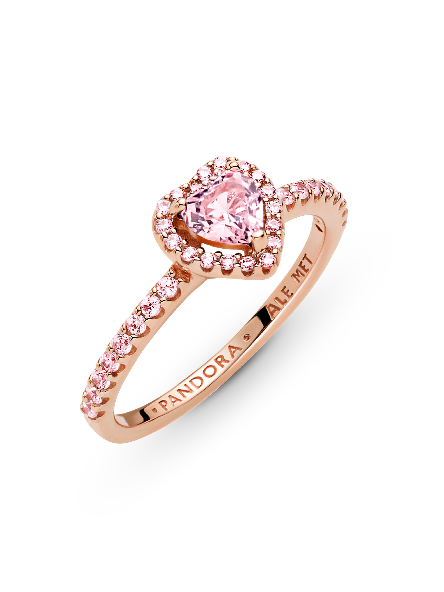 Sparkling Elevated Heart Ring