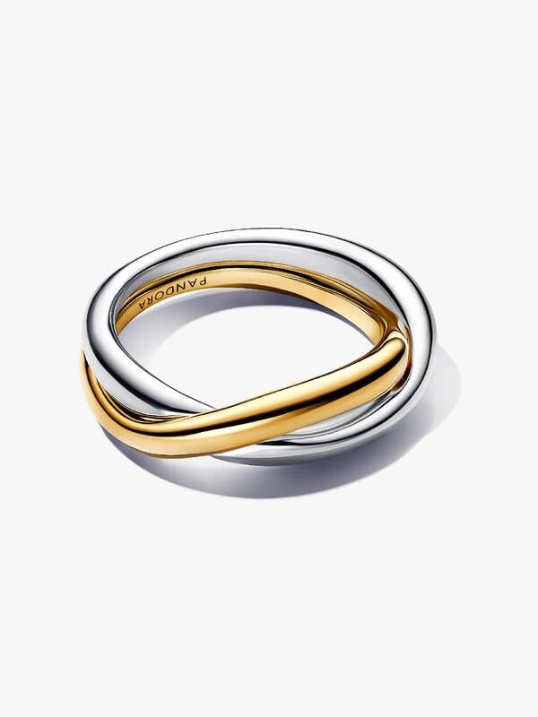 Two Tone Pandora Rings Two-tone Entwined Bands Ring | Two-tone | Pandora US