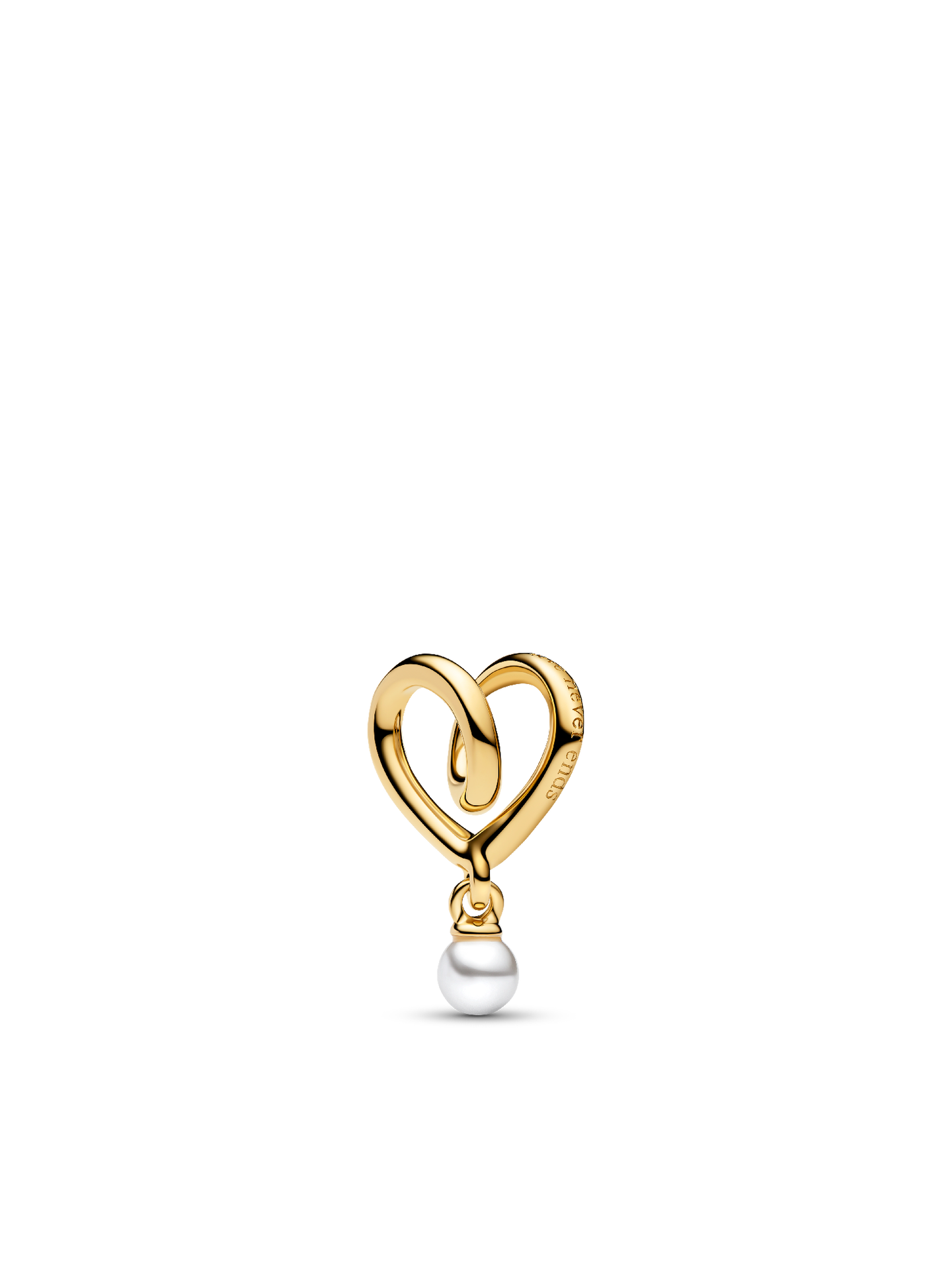 Женский шарм Pandora Wrapped Heart Charm, цвет: Позолоченный — фото 1