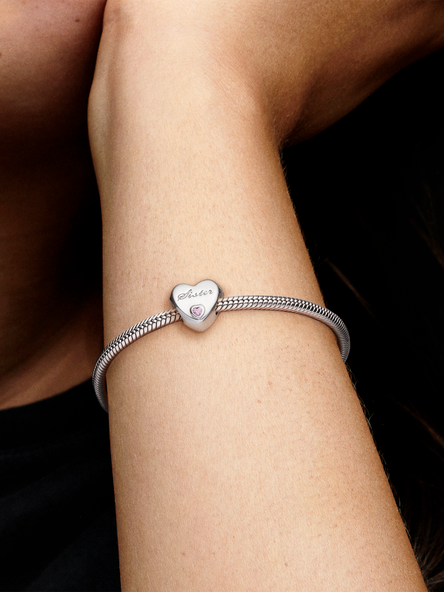 Женский шарм Pandora Sister Heart Charm, цвет: Серебро — фото 3