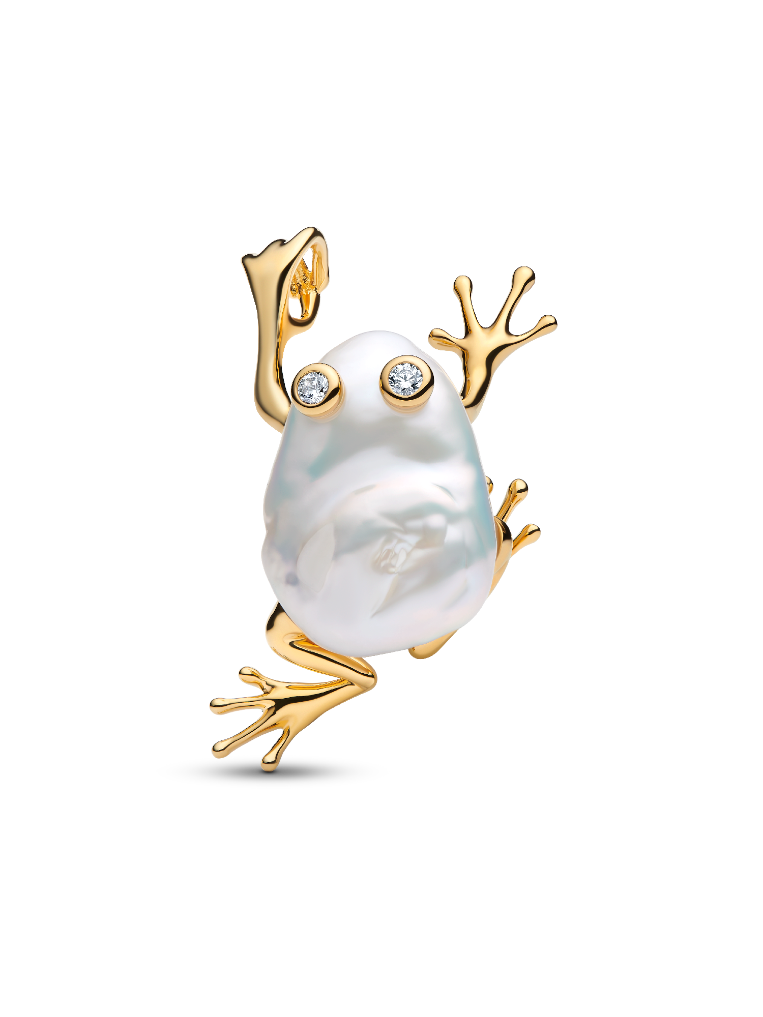 Treated Freshwater Cultured Baroque Pearl Oversized Frog Pendant