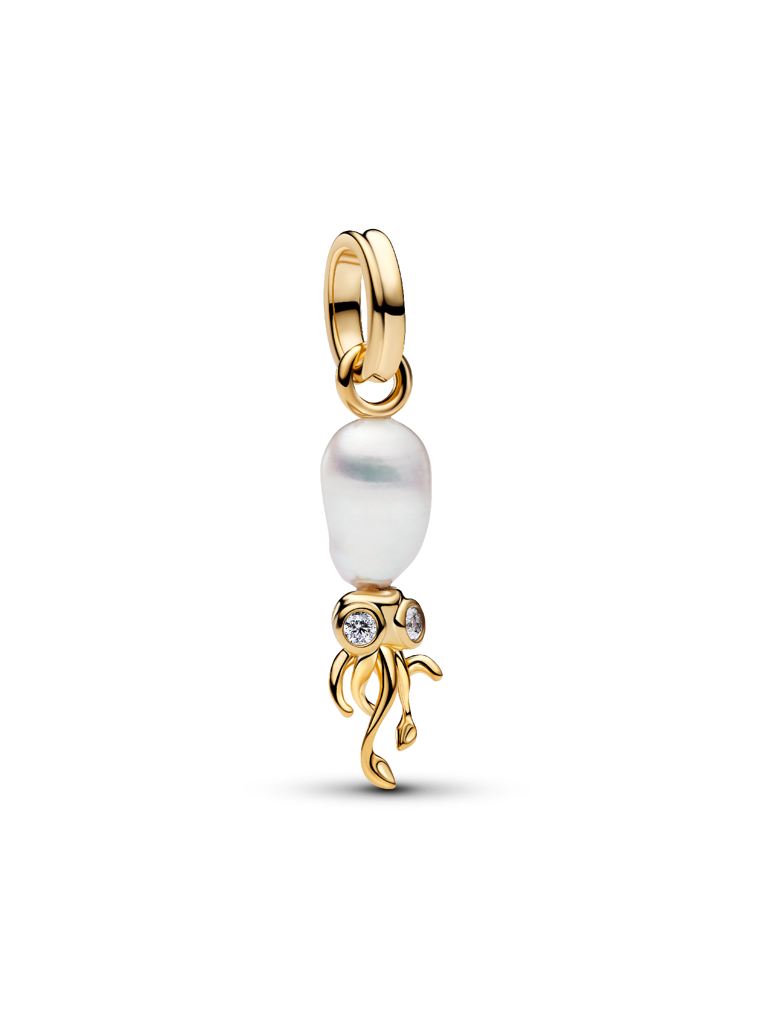 Treated Freshwater Cultured Baroque Pearl Squid Dangle Charm