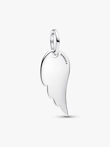 Engravable Angel Wing Tag Pendant