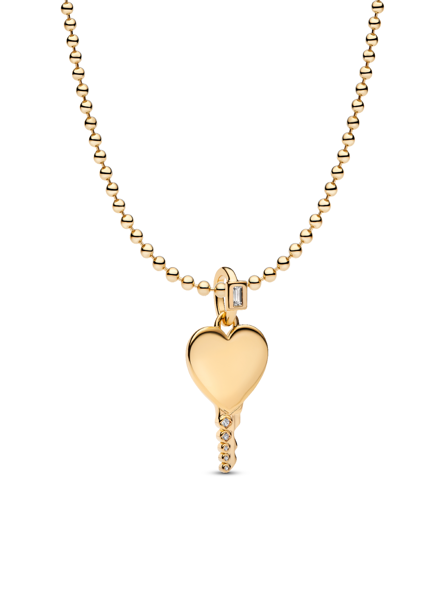 Engravable Heart Key Pendant Necklace