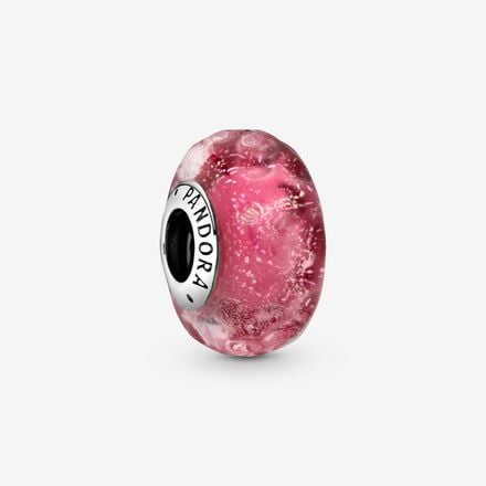 Pink Pavé Clip Charm, Sterling silver