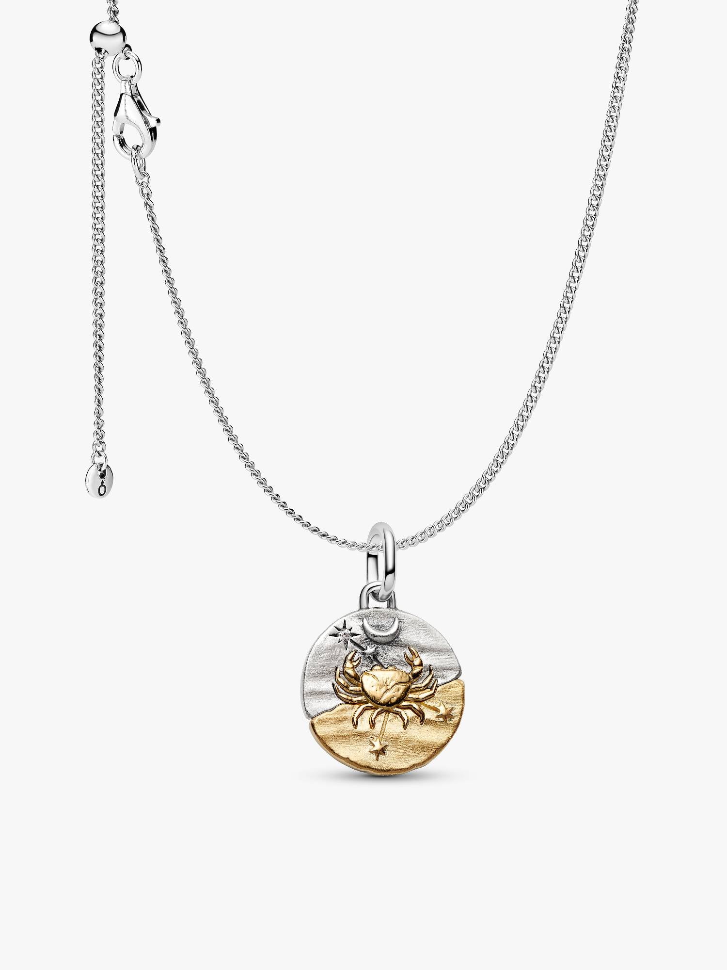 Cancer Medallion Charm Necklace Set