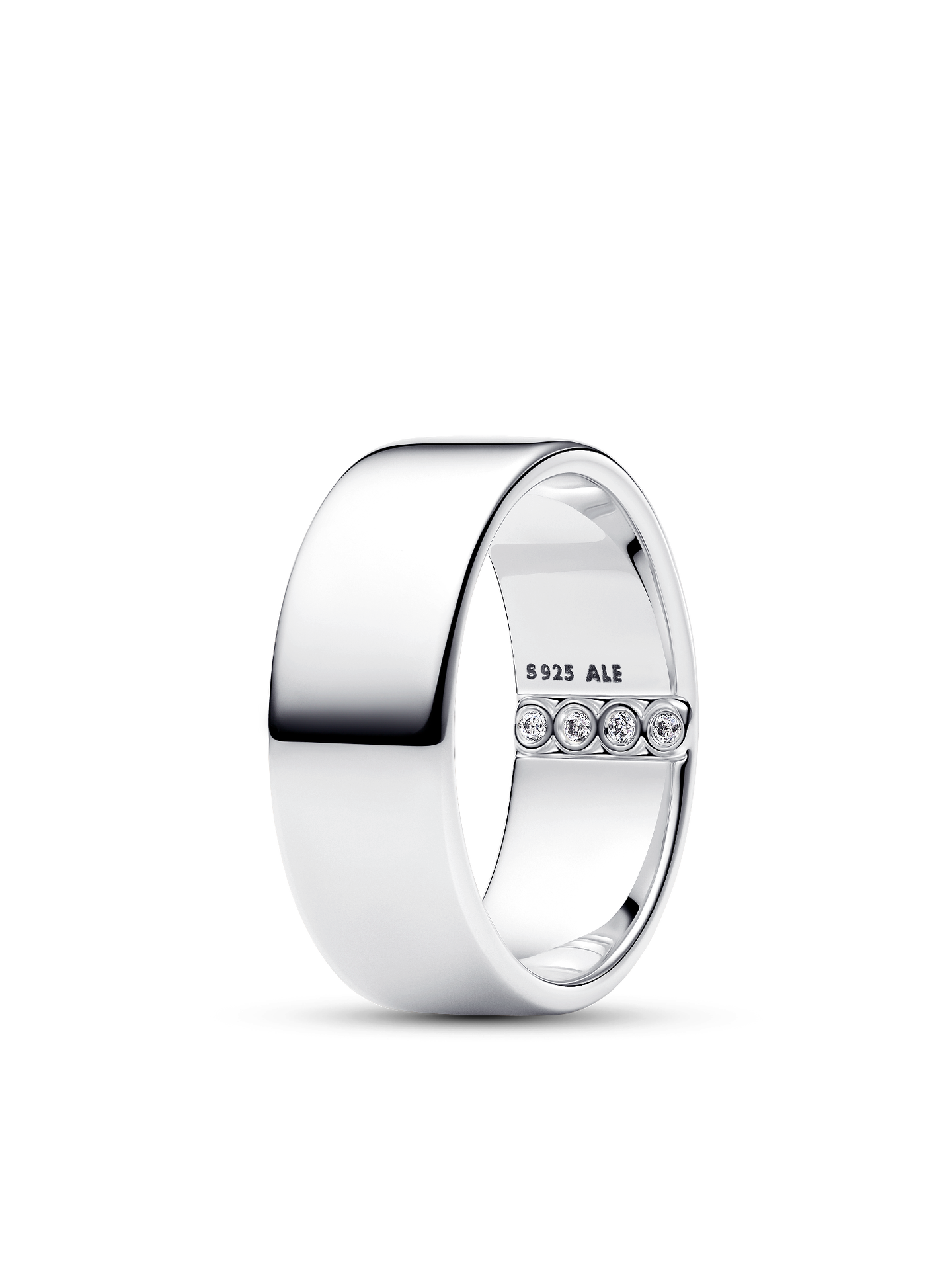 Женское кольцо Pandora Engravable Wide Band, Sterling silver, цвет: Серебро — фото 1