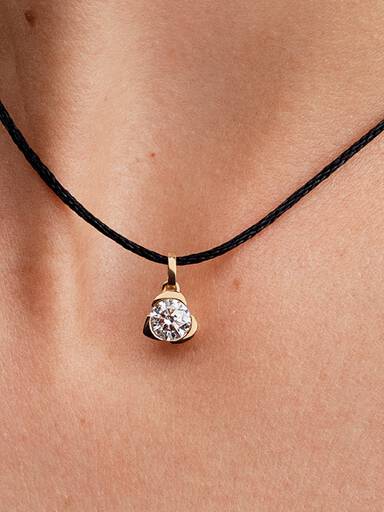 FINAL SALE - Pandora Talisman 14k Gold Lab-grown Diamond Heart Pendant