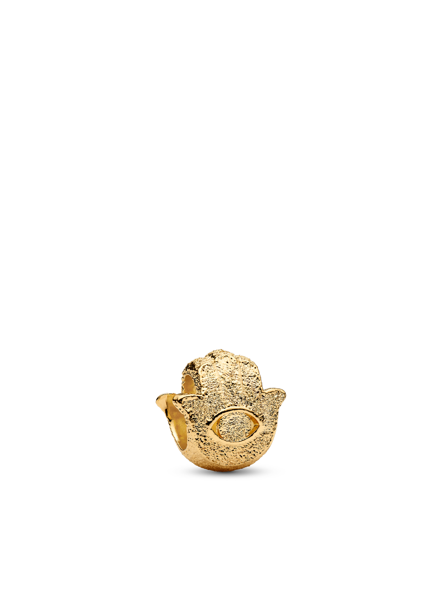 Женский шарм Pandora Textured Hamsa Hand Mini Charm, цвет: Позолоченный — фото 1