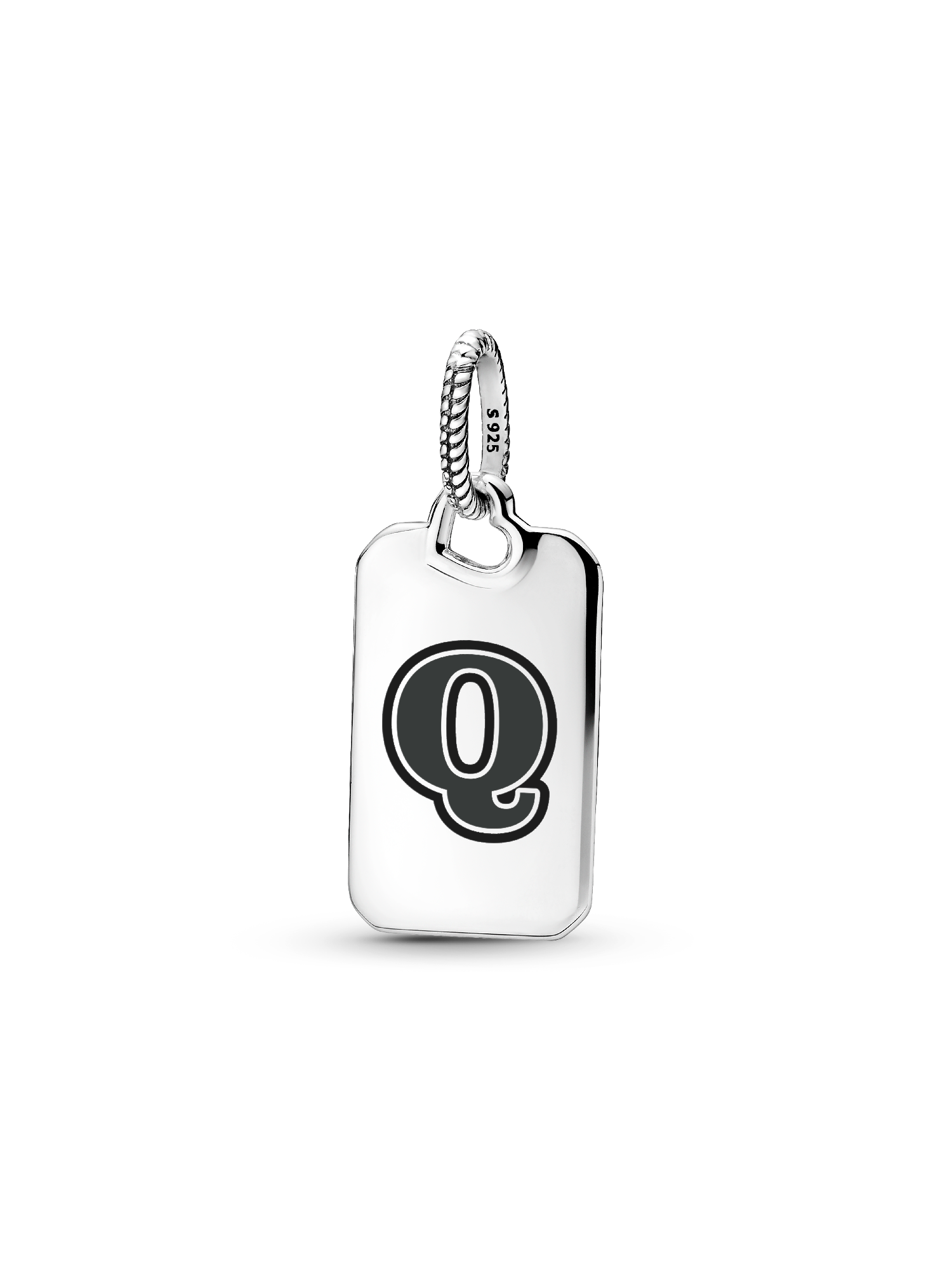 Letter Q Rectangle Pendant