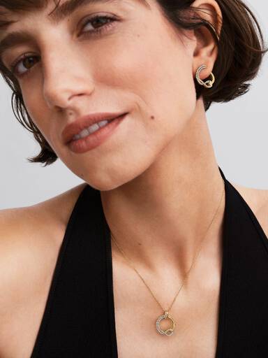 Pandora Infinite Lab-grown Diamond Pavé Open Circle Stud Earrings
