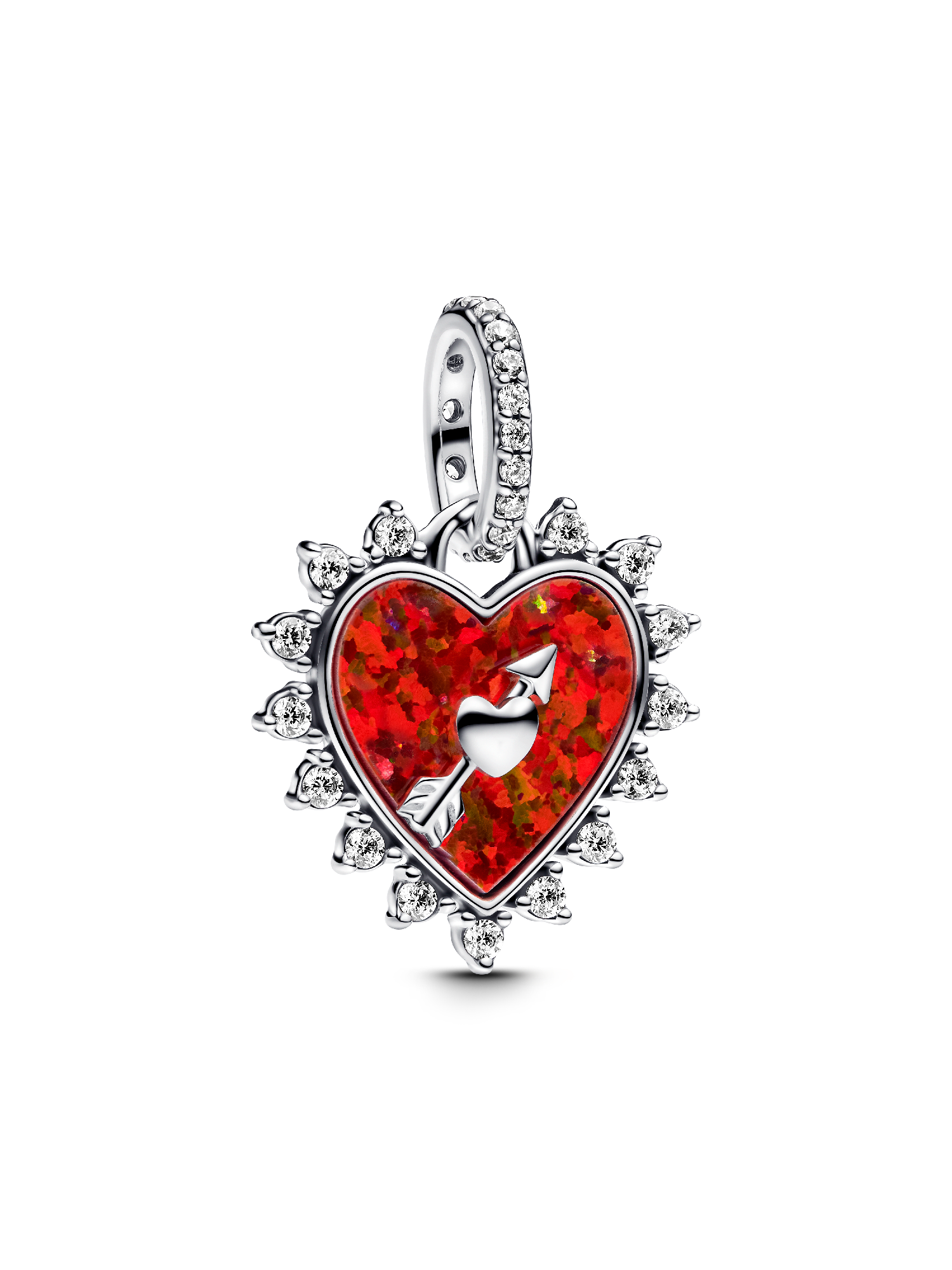 Spinnable Arrow Heart Dangle Charm | Sterling silver | Pandora US