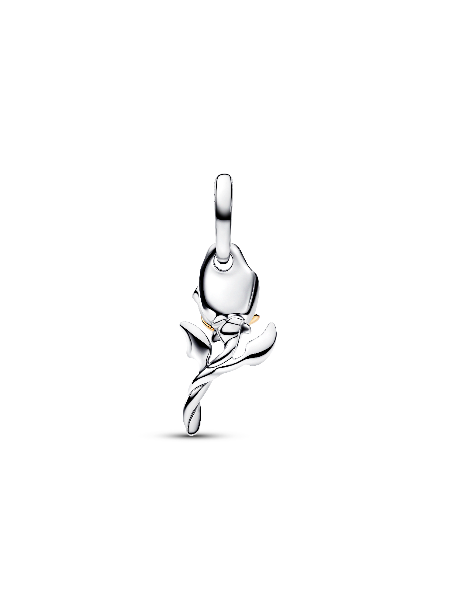 Disney Belle Enchanted Rose Lab-grown Diamond Dangle Charm
