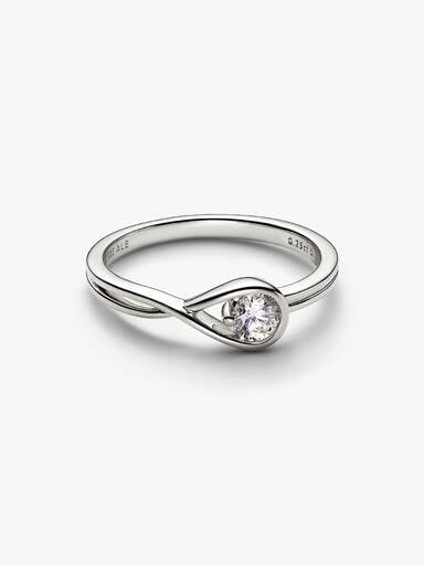 FINAL SALE - Pandora Infinite 14k White Gold Lab-grown Diamond Ring