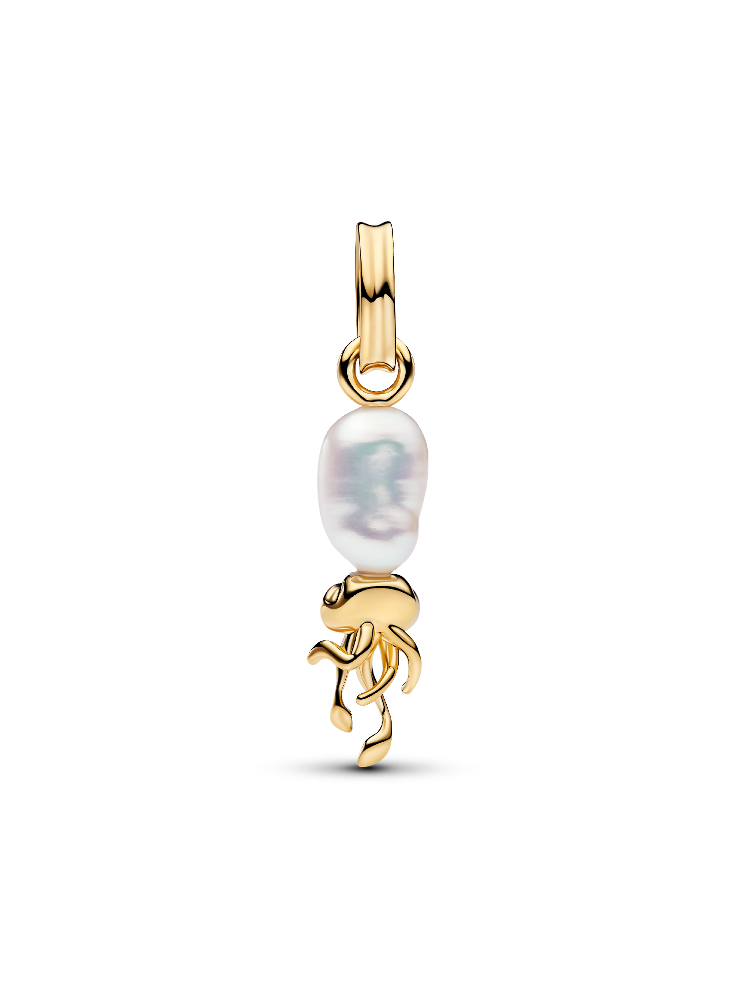 Treated Freshwater Cultured Baroque Pearl Squid Dangle Charm